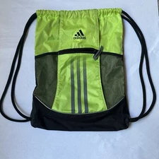Adidas Alliance Black Lime Green Sackpack Backpack OS