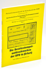 Die Bezirksstempelaufdruckmarken Der Opd 16 (Erfurt) by J. By Heintze Jun