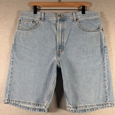 Vintage Levis 505 Regular Fit Denim Shorts Mens 36 Light Wash Blue 345051836