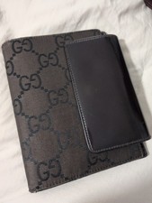 Gucci Brown GG Logo 6 Ring Agenda Planner Organize Italy AUTHENTIC