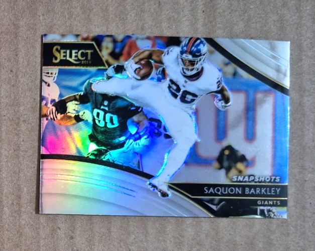 2018 Saquon Barkley  Panini Select Snapshots SILVER PRIZM Rookie SN-16 Eagles RC
