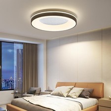 Mikeru 50cm LED Grey Ceiling Light, Flush Round Large LED Designer Ceiling