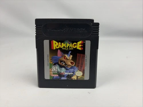 Rampage World Tour Nintendo Gameboy Cartridge + Case