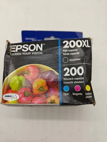 Epson 200XL Black 200 Cyan Magenta Yellow Ink Cartridges Exp 12.2026