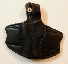 HELLWEG #87A BRN 10 8030 PISTOL BELT HOLSTER BLACK LEATHER LEFT  HAND
