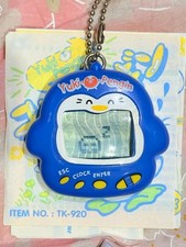 Yuki Penguin Blue Portable Game Machine Rare Pet Game Tamagotchi Tested Working