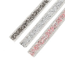1yard 15mm Mesh Wrap Roll Sparkle Crystal Rhinestone Ribbon Decoration