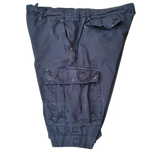 Buffalo David Bitton Cargo Shorts Men Size 32 Blue Patch Utility 33" Inseam 10" - Picture 4 of 9