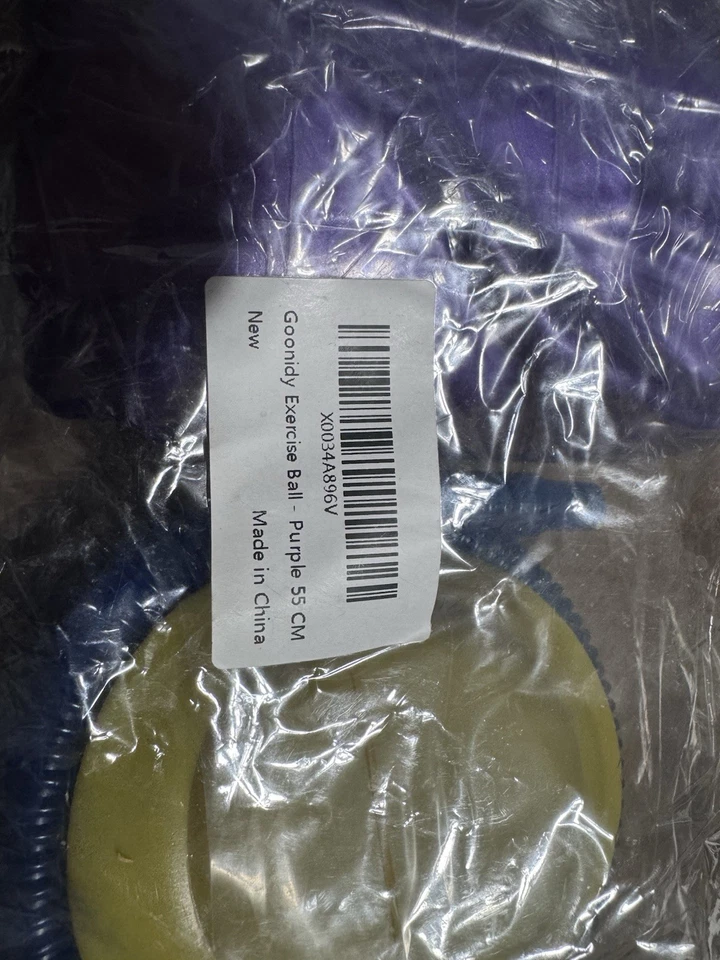 Bola de Ejercicio Goonidy (55 cm, Púrpura) - Nueva con Bomba y Accesorios Foto 3 de 3