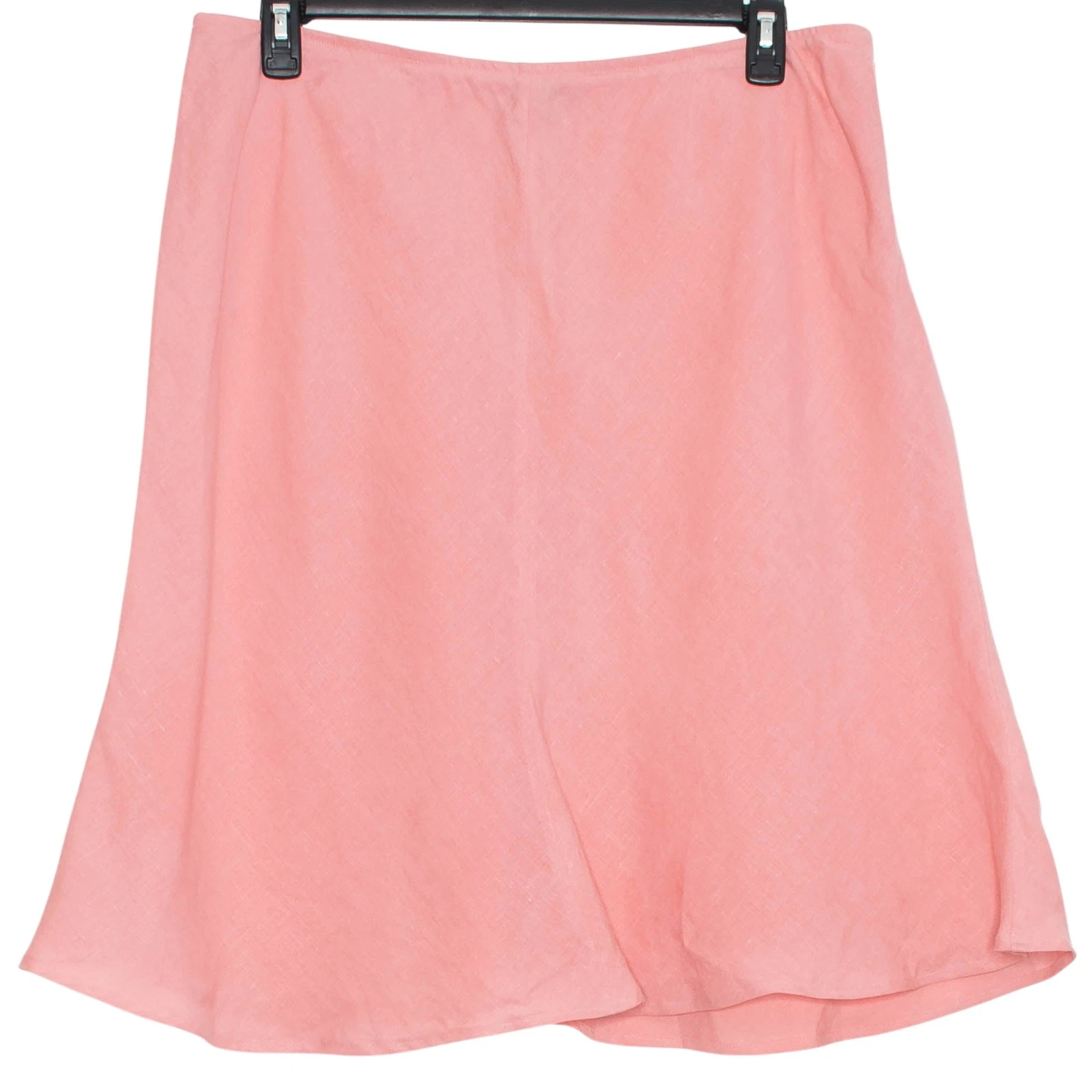 Eileen Fisher Linen Salmon XL Skirt Minimalist Quiet Luxury Coastal Boho Flowy