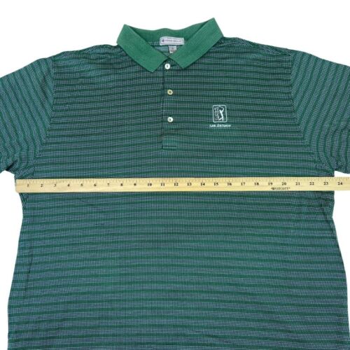 Fairway & Greene Polo Shirt Mens Size XL Green Striped Soft Peruvian Pima Cotton - Picture 6 of 8
