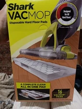 Shark VACMOP Disposable Hard Floor Vacuum And Mop Pad Refills Home 16 Count NEW