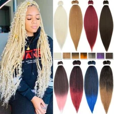LONG Pre-Stretched EZ Braiding Hair Extensions Crochet Plaited Braids Curly Wavy