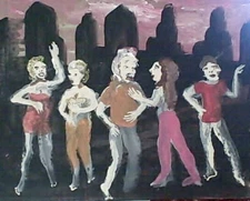 The Focus Group by William Mayer New York Surrealist expressionist