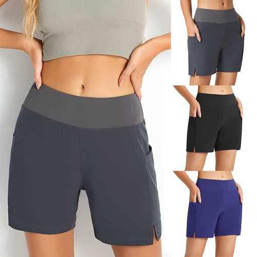Womens Swim Shorts High Waisted Bathing 
