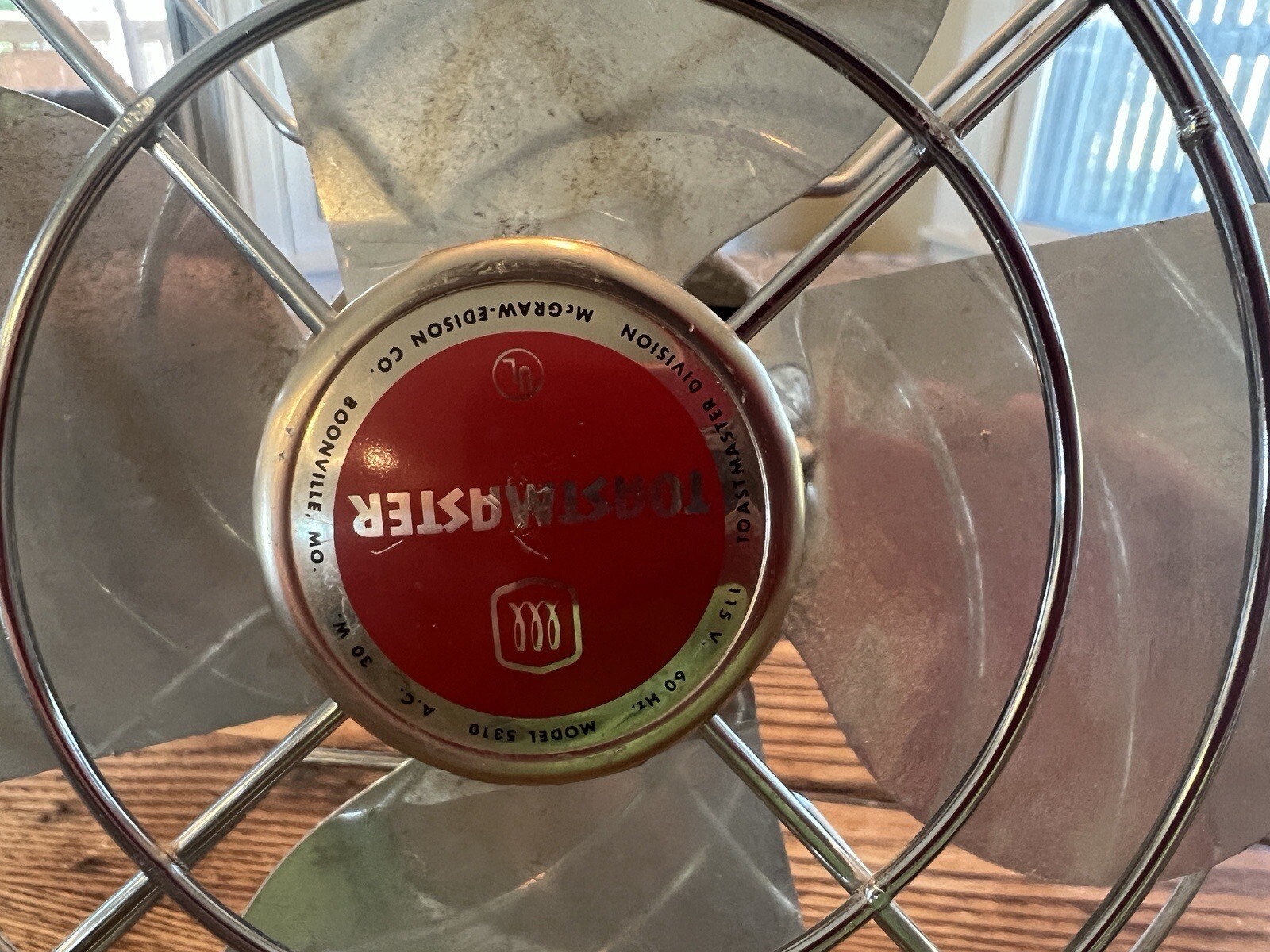 Toastmaster Fan Vintage Mid Century Electric Table Top Fan Tested