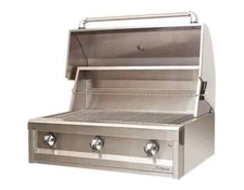 Alfresco 36" Artisan Built-In Gas Grill with 3 Main Stainless Steel Burners