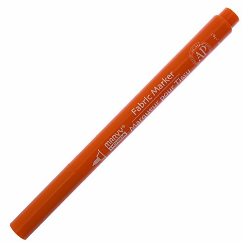 522S-7 Marvy Uchida Fabric Marker, Fine Point, Orange Ink, Pack of 1