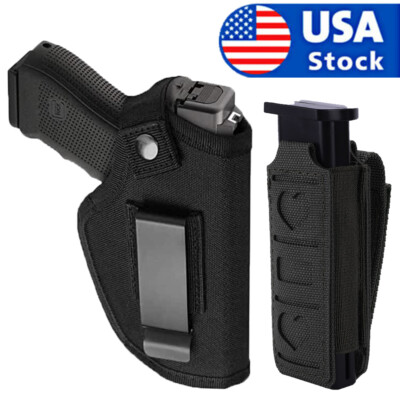 Gun Holster Tactical Concealed Left/Right Hand IWB OWB Pistol Holster Mag Pouch