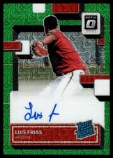 2022 Donruss Optic Prizm Green Luis Frias Auto 40/88 Arizona Diamondbacks