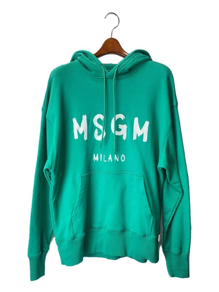 MSGM Green Cotton Hoodie S 3540MM515 Pre-Owned