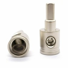 2x 1/0 Gauge to 4 Gauge Pin 0 AWG Power Ground Wire Reducer Silver Car AudioASo2