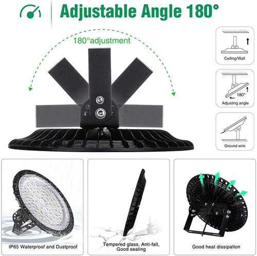 100W 200W 300W LED Hallenbeleuchtung Deckenstrahler Hallenstrahler Industrielamp - Bild 274 von 281