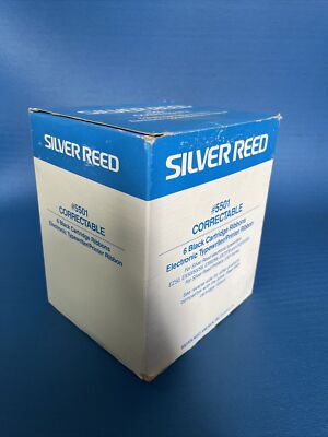 6-Pack SILVER REED #5501 Correctable Cartridge Ribbons For Electronic Typewriter