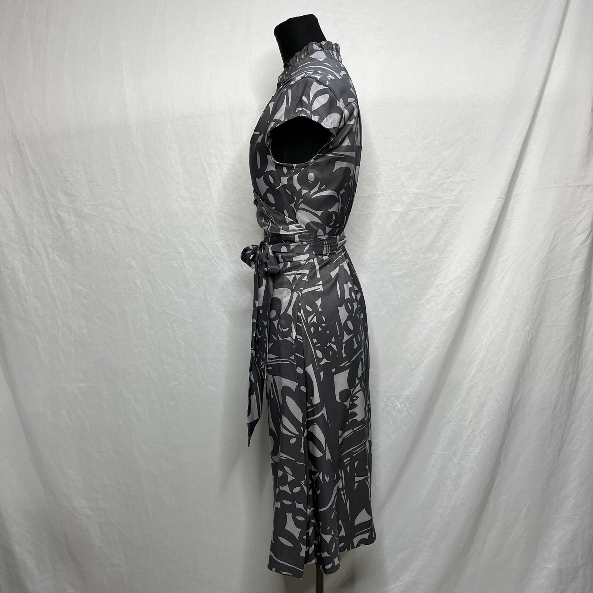 banana republic grey wrap dress BANANA REPUBLIC Tan Brown Snakeskin Print Silk Faux Dress Size 14   koalaandkween
