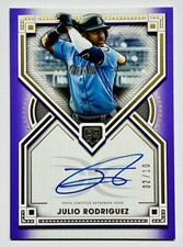 2022 TOPPS DEFINITIVE ROOKIE AUTO PURPLE JULIO RODRIGUEZ 2/10 ~ON CARD AUTOGRAPH