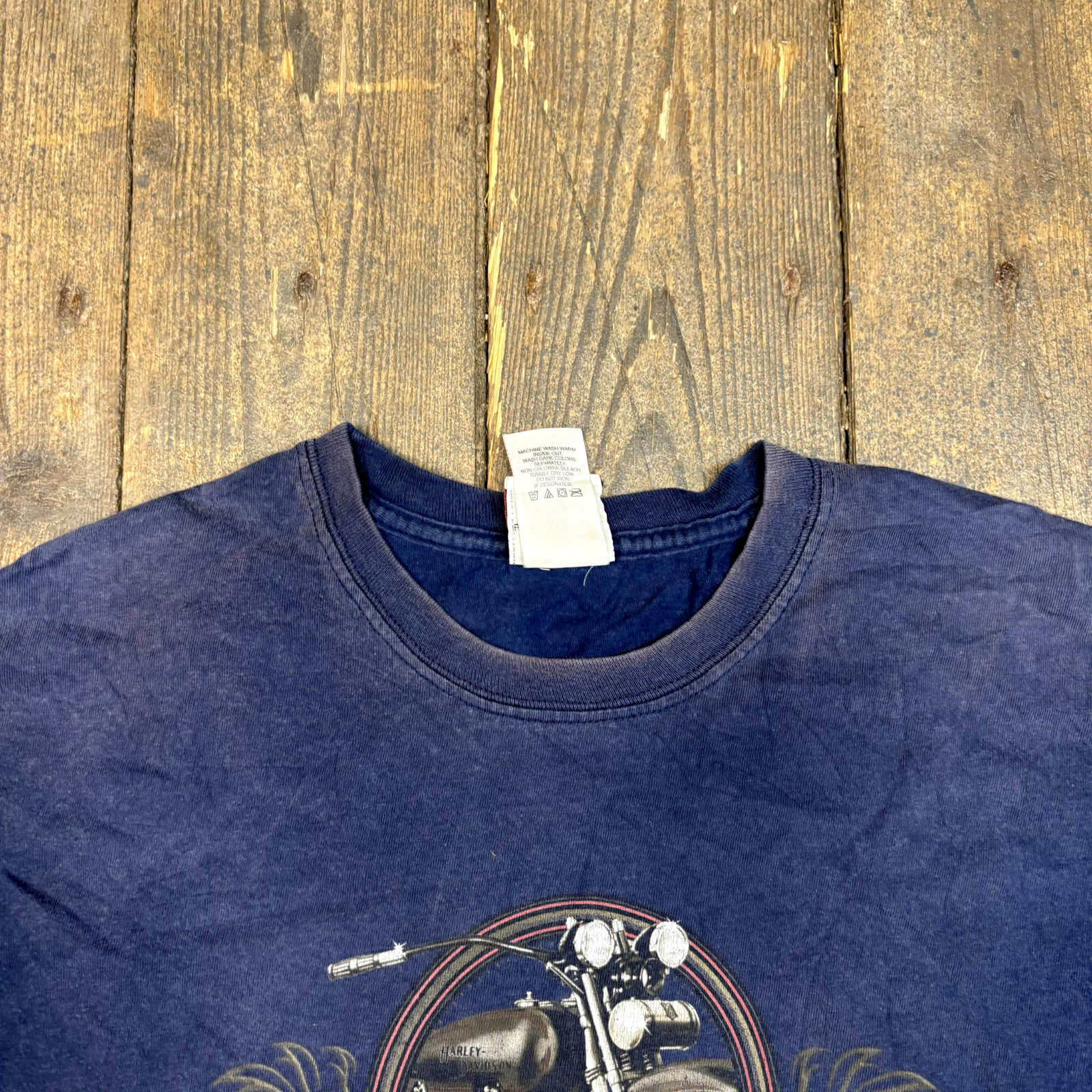 Harley Davidson T-Shirt Graphic Biker Short Sleeve Tee, Navy, Mens XL image 7