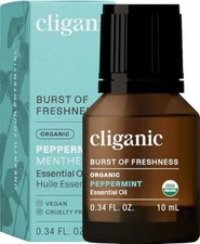 Cliganic Organic Peppermint Essential Oil, 100% Pure Natural Undiluted, for Arom