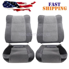 Driver / Passenger Cloth Seat Cover Gray For 2002-2003 Ford F150 XLT Super Crew