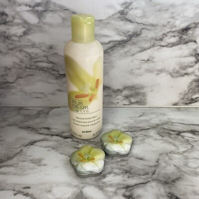 Yves Rocher Pur Desir De Lys Sensual Lotion 6.7 Oz, 2 Parfum Crème .24 Oz