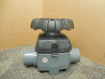 GEMU GEBR MUELLER DN 3'' GLUE IN SOCKET PVC DIAPHRAM VALVE 150 PSI TYPE 671/677 