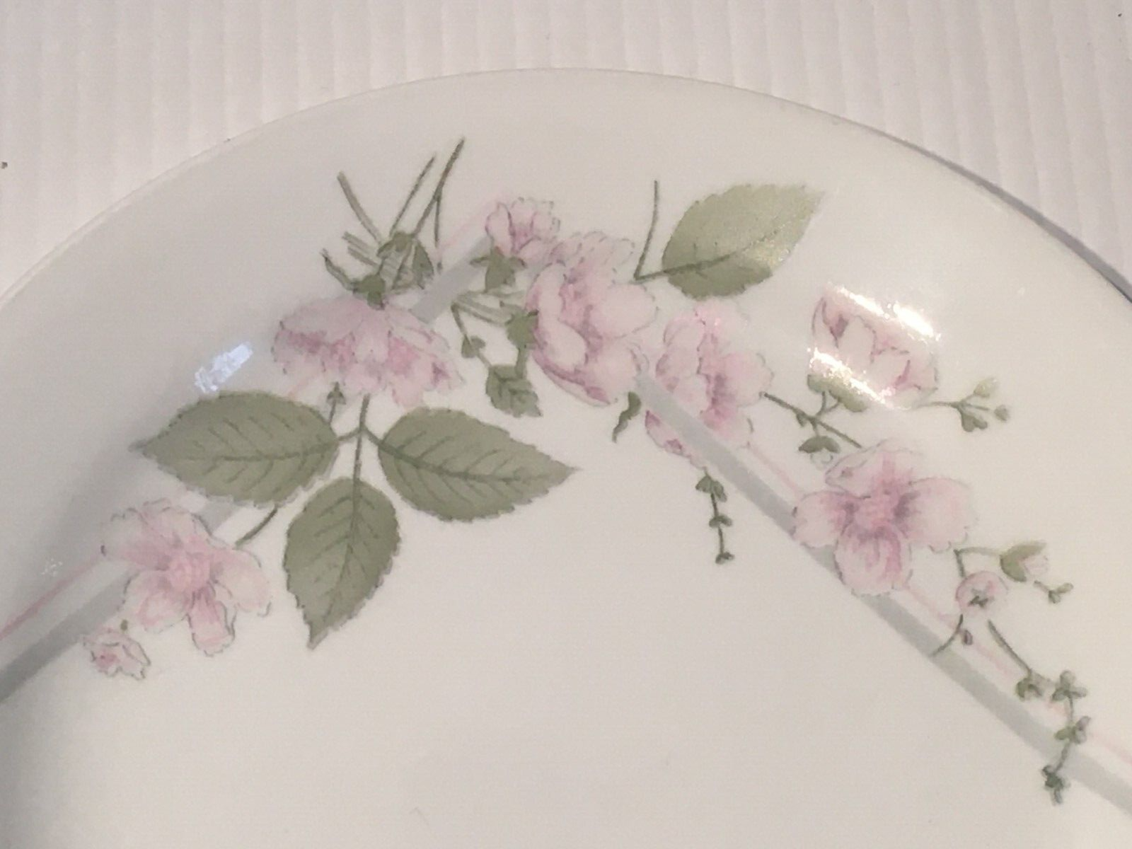 Corelle VERANDA Salad Bread Plates Pink Flowers Light Green 7.25" EUC Set of 4 eBay