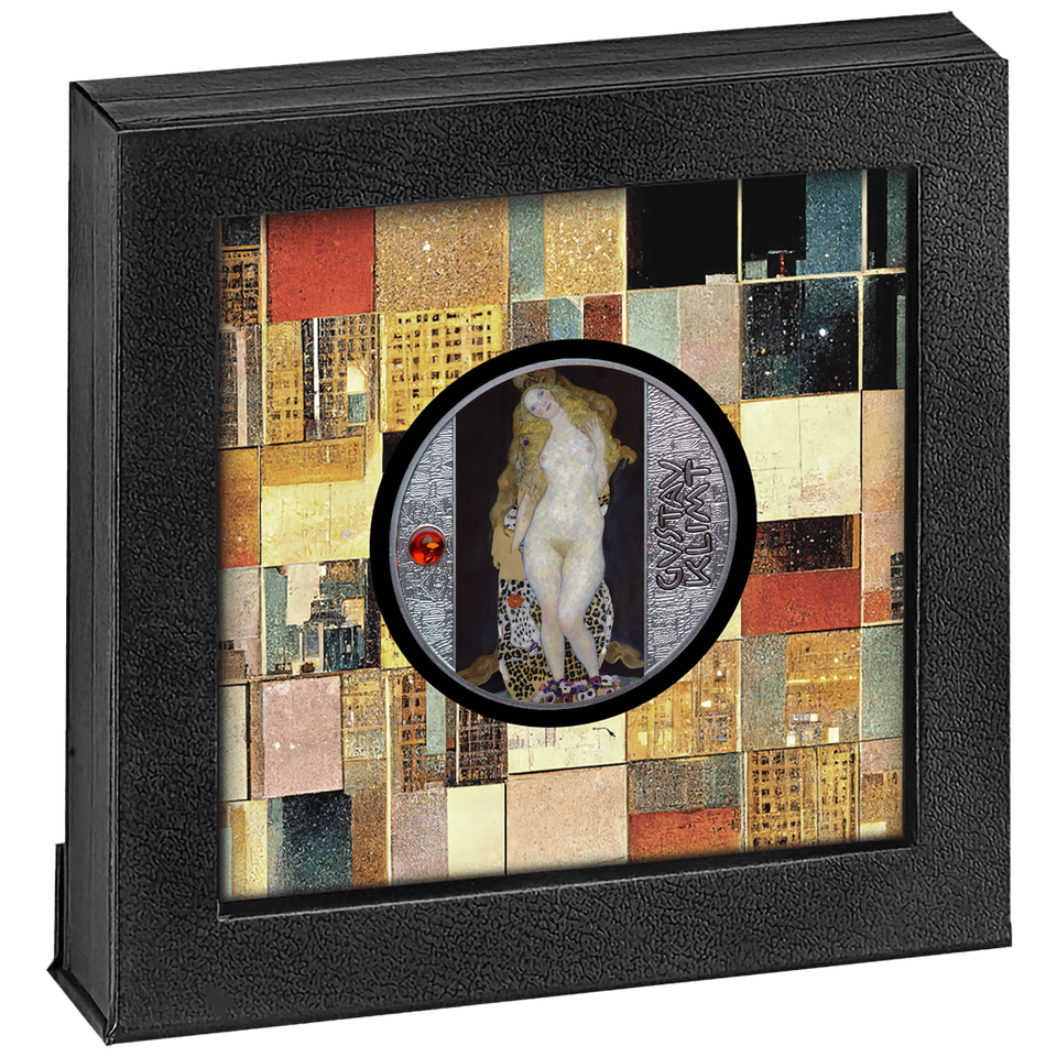 2024 Gustav Klimt Adam & Eve .999 silver proof Cameroon Sexy Nude Woman