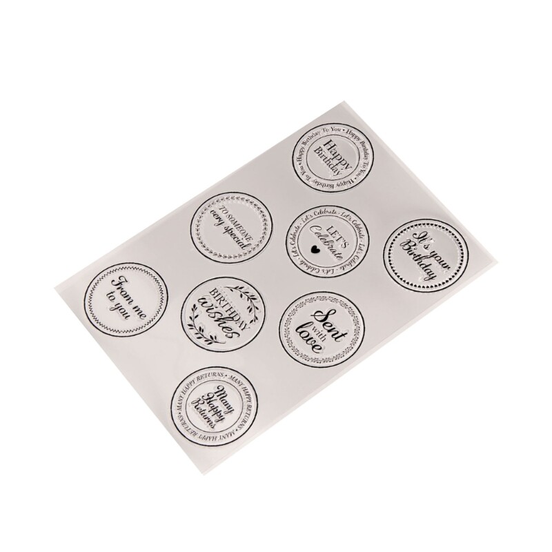 Birthday Silicone Clear Stamps for Card Making Scrapbooking Embossing