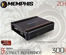 NEW Memphis SRX150.2 Street Reference Series, 2 Channel Car Audio Amplifier