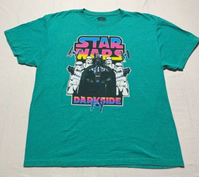 Star Wars DarkSide Men's XL Darth Vader Storm Troopers VFifthSUN T Shirt Green