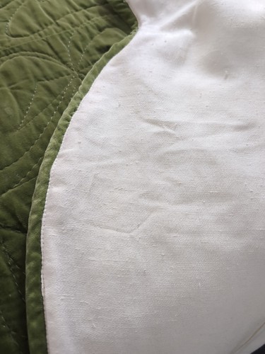 VINTAGE MCM 70's Avocado Green Velvet Bedspread King Size Custom Made 104"x115" - Picture 11 of 24