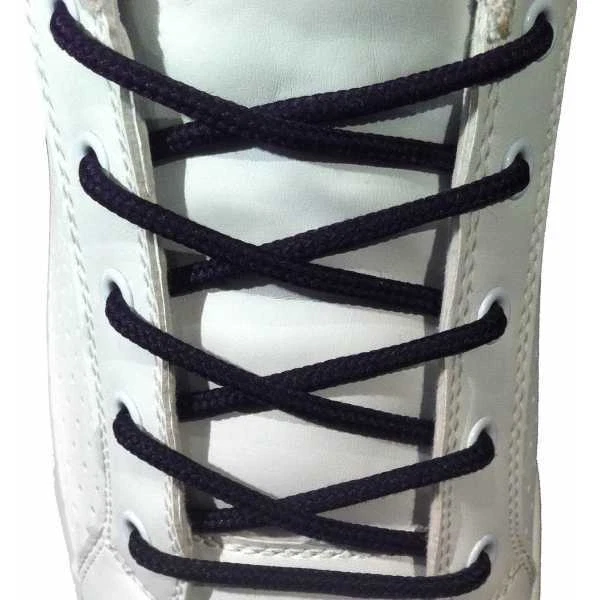 CURA DELLA SCARPA Lacci per Scarpe Neri Tondi 4mm - Stringhe in Cotone per Scarpa