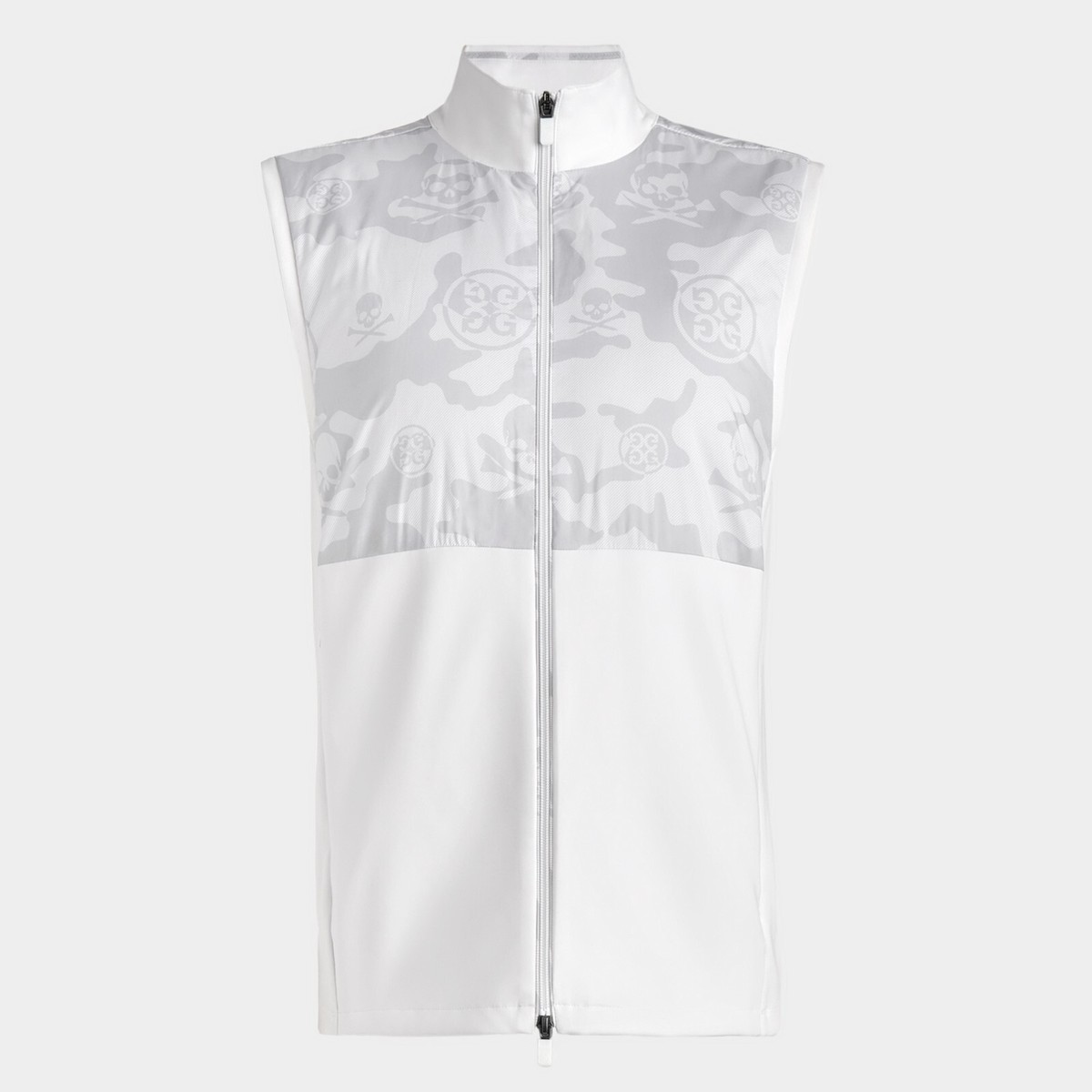 G/Fore G4 Exploded Camo Mens Medium White Full Zip Golf Vest