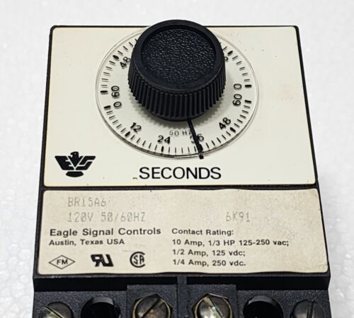 EAGLE SIGNAL CONTROLS BR15A6 TIMER 0-60 sec 120V 50/60Hz #2 - Picture 3 of 5