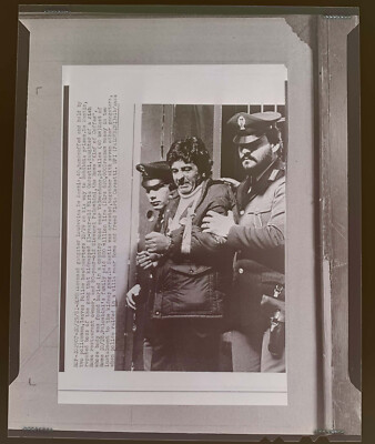 Italienische Mafia Laudavina de Santis 1981 verhaftet Vintage Pressefoto Negativ