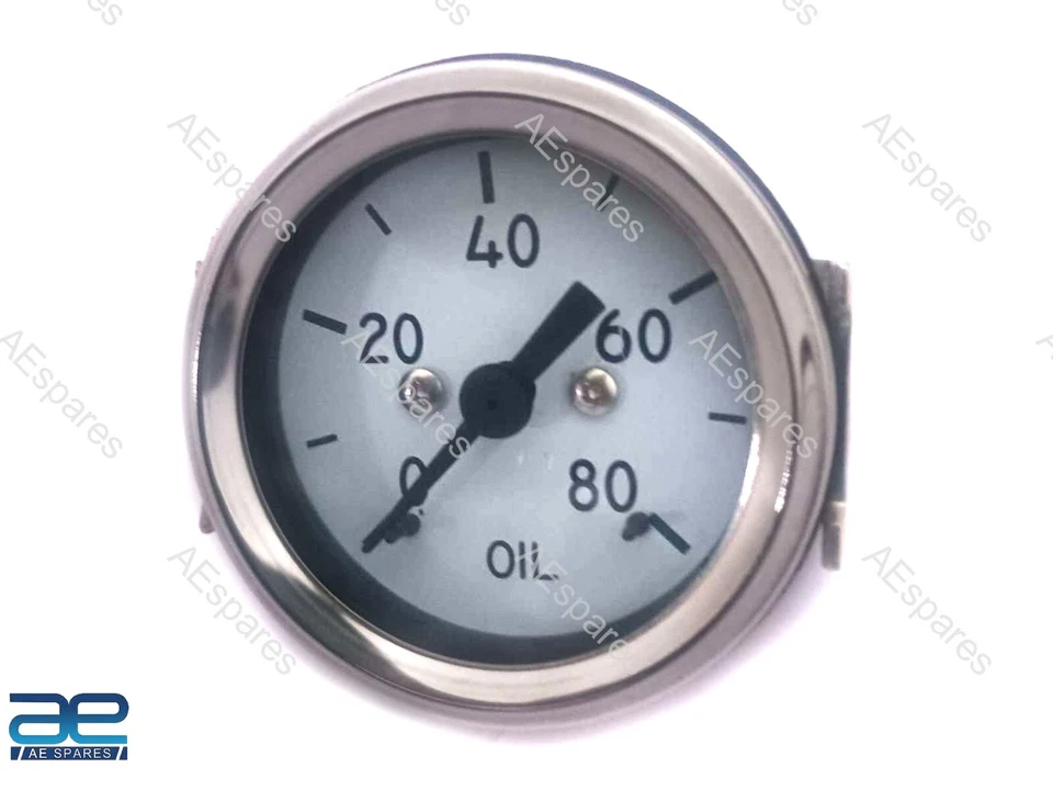 Velocímetro cara blanca Speedo temperatura aceite combustible medidor para Willys MB Ford Foto 3 de 4