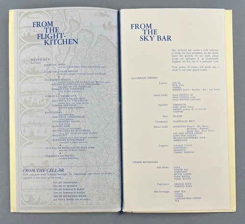 KLM ROYAL DUTCH AIRLINES ROYAL CLASS MENU AMSTERDAM - JAKARTA CANAL HOUSES - Picture 4 of 5