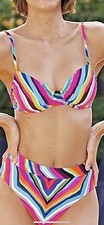 NWT 176 Trina Turk Louvre Bikini Set High Waist Bottoms Size 14