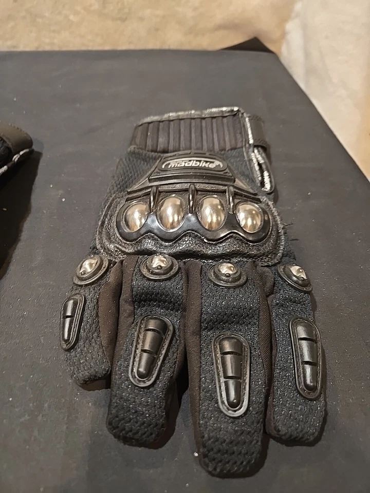 Guantes de moto Madbike para adultos guante de carreras de motocicletas negro XL Foto 3 de 4