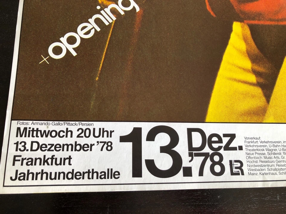 Rare PETER GABRIEL Original German Concert Poster from 1978 - Image 3 of 4